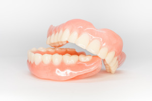 Dentures on a table